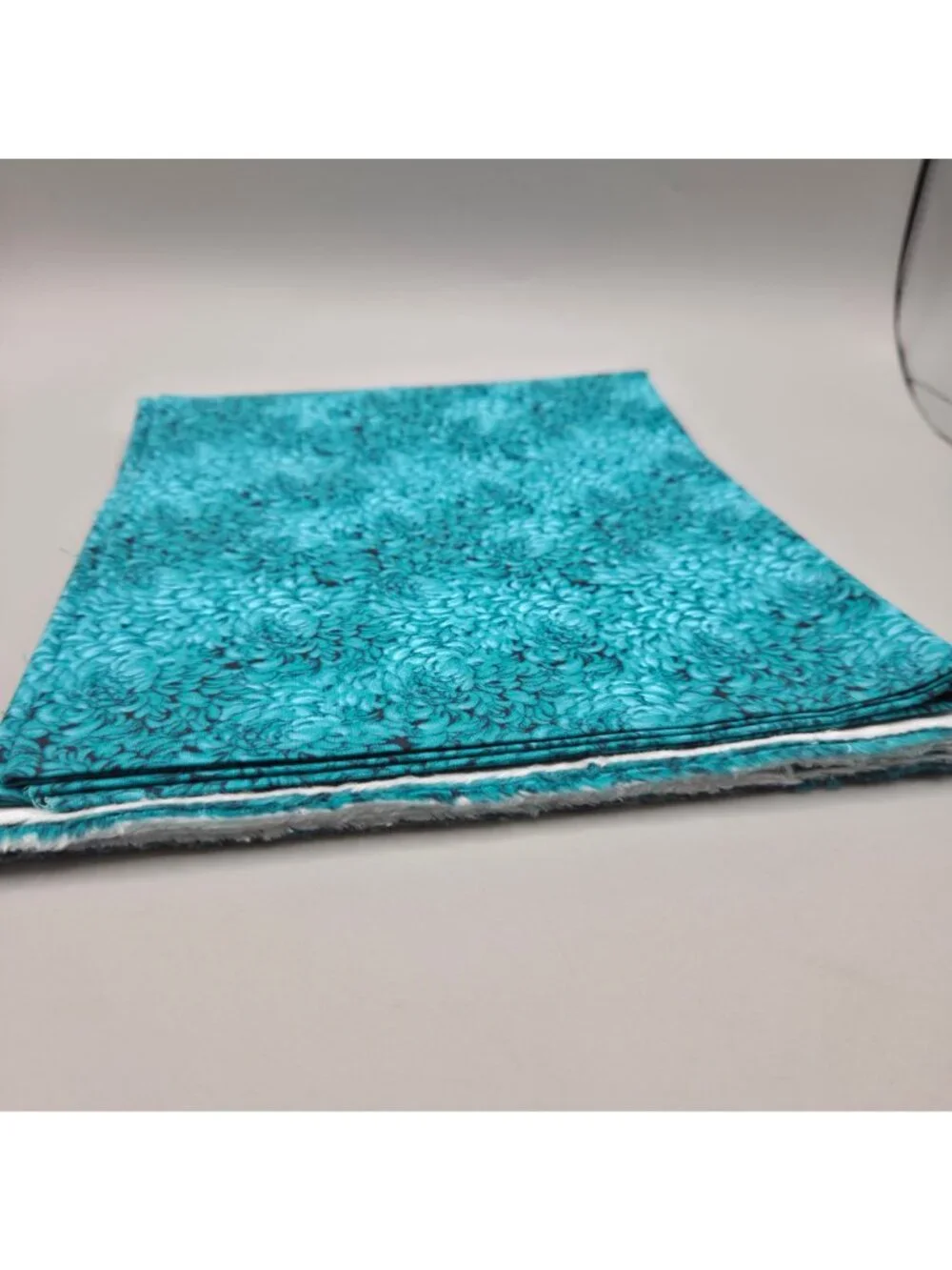 Keepsake Calico Floral Teal Packed Petals Quilting Fabric Prewashed 2 Yards
